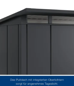 Hörmann Metallgerätehaus Juno JPD11 L-Sk Motiv Design mit Doppeltür, ca. B277/H232/T358 cm