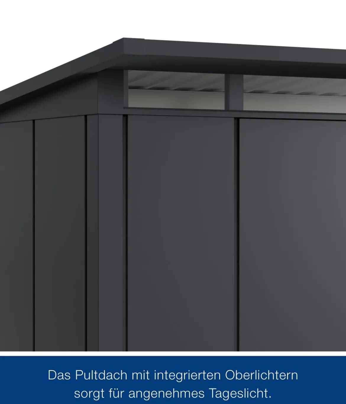 Hörmann Metallgerätehaus Juno JPD11 L-Sk Motiv Design mit Doppeltür, ca. B277/H232/T358 cm