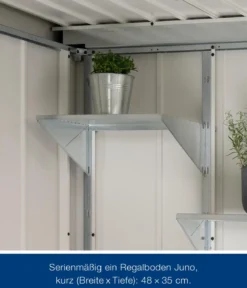 Hörmann Metallgerätehaus Juno JPD4 M-Sk Motiv Modern, ca. B229/H224/T214 cm