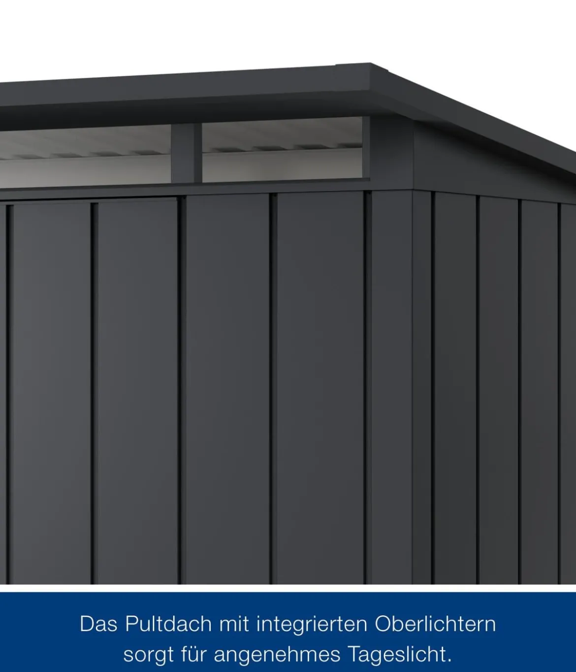Hörmann Metallgerätehaus Juno JPD4 M-Sk Motiv Modern, ca. B229/H224/T214 cm