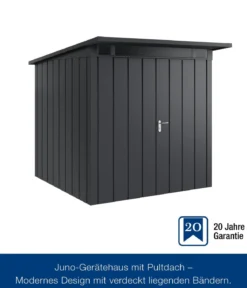 Hörmann Metallgerätehaus Juno JPD5 M-Sk Motiv Modern mit Doppeltür, ca. B229/H224/T262 cm