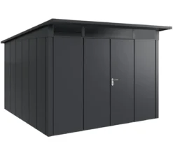 Hörmann Metallgerätehaus Juno JPD14 L-Sk Motiv Design mit Doppeltür, ca. B325/H232/T358 cm