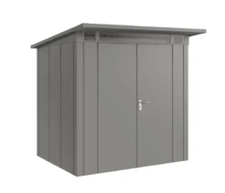 Hörmann Metallgerätehaus Juno JPD4 L-Sk Motiv Design mit Doppeltür, ca. B229/H224/T214 cm