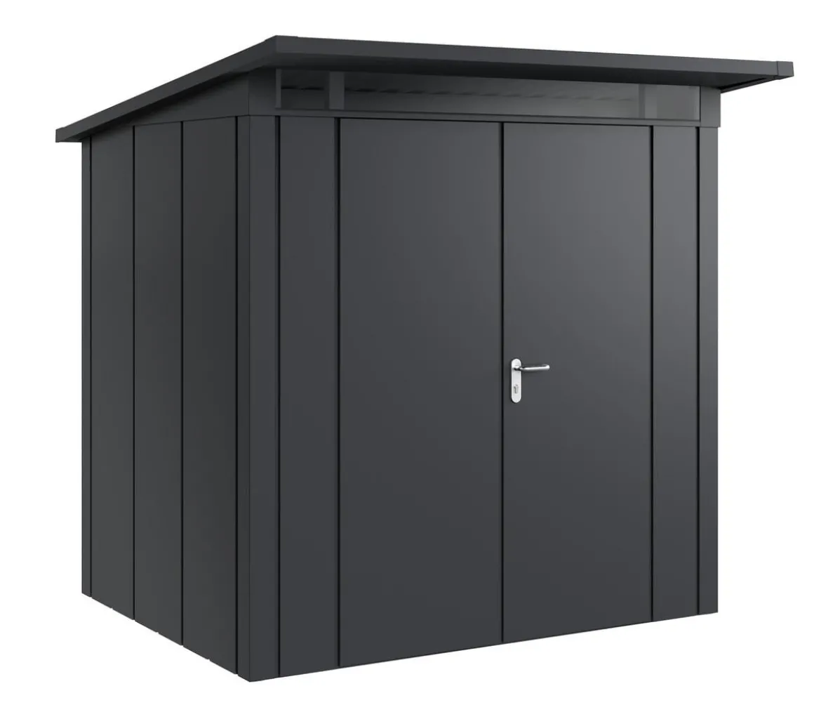 Hörmann Metallgerätehaus Juno JPD4 L-Sk Motiv Design mit Doppeltür, ca. B229/H224/T214 cm