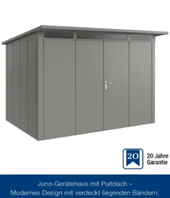 Hörmann Metallgerätehaus Juno JPD12 L-Sk Motiv Design mit Doppeltür, ca. B325/H224/T262 cm