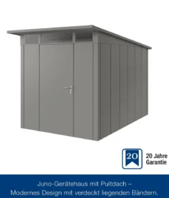 Hörmann Metallgerätehaus Juno JPD7 L-Sk Motiv Design, ca. B229/H232/T358 cm