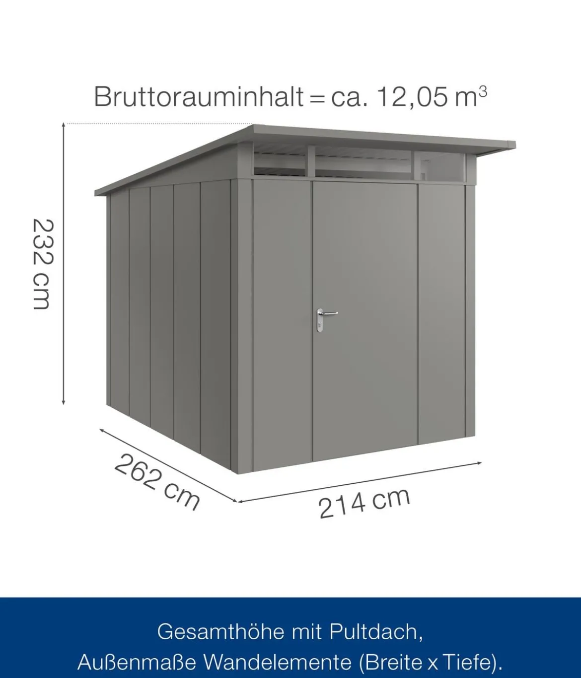 Hörmann Metallgerätehaus Juno JPD6 L-Sk Motiv Design, ca. B229/H232/T310 cm