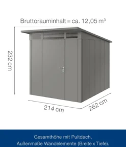 Hörmann Metallgerätehaus Juno JPD6 L-Sk Motiv Design, ca. B229/H232/T310 cm