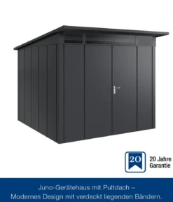 Hörmann Metallgerätehaus Juno JPD10 L-Sk Motiv Design mit Doppeltür, ca. B277/H232/T310 cm