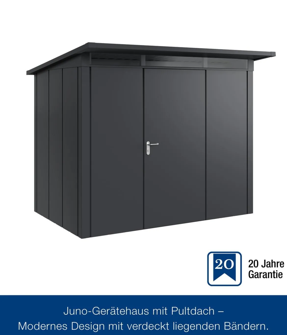 Hörmann Metallgerätehaus Juno JPD8 L-Sk Motiv Design, ca. B277/H224/T214 cm
