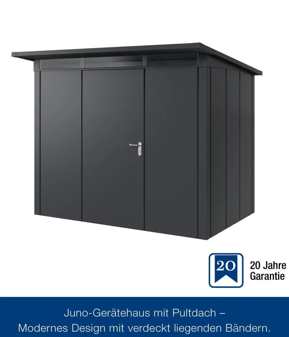 Hörmann Metallgerätehaus Juno JPD8 L-Sk Motiv Design, ca. B277/H224/T214 cm