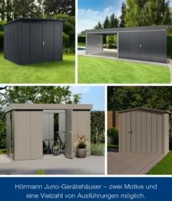 Hörmann Metallgerätehaus Juno JPD6 M-Sk Motiv Modern, ca. B229/H232/T310 cm