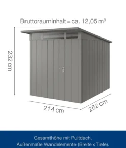 Hörmann Metallgerätehaus Juno JPD6 M-Sk Motiv Modern, ca. B229/H232/T310 cm