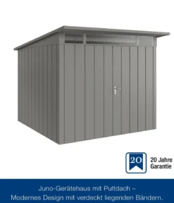 Hörmann Metallgerätehaus Juno JPD10 M-Sk Motiv Modern mit Doppeltür, ca. B277/H232/T310 cm