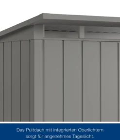 Hörmann Metallgerätehaus Juno JPD7 M-Sk Motiv Modern mit Doppeltür, ca. B229/H232/T358 cm