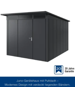 Hörmann Metallgerätehaus Juno JPD11 L-Sk Motiv Design, ca. B277/H232/T358 cm