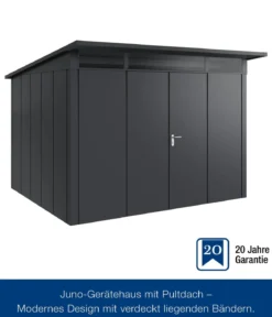Hörmann Metallgerätehaus Juno JPD13 L-Sk Motiv Design mit Doppeltür, ca. B325/H232/T310 cm