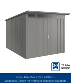Hörmann Metallgerätehaus Juno JPD11 M-Sk Motiv Modern mit Doppeltür, ca. B277/H232/T358 cm