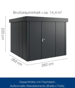 Hörmann Metallgerätehaus Juno JFD10 L-Sk Motiv Design, ca. B277/H222/T277 cm