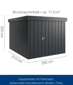 Hörmann Metallgerätehaus Juno JFD11 M-Sk Motiv Modern, ca. B277/H222/T325 cm