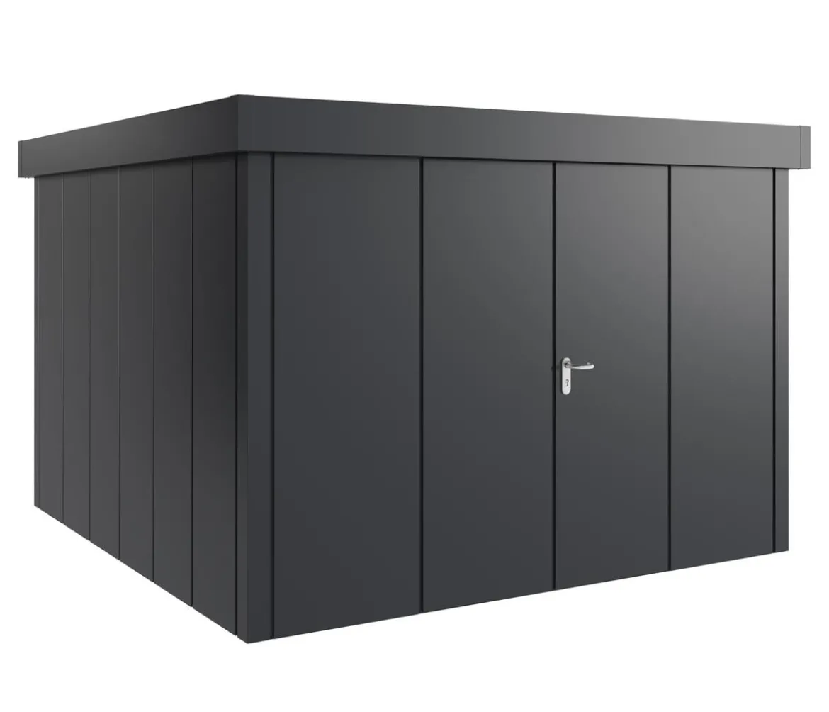 Hörmann Metallgerätehaus Juno JFD14 L-Sk Motiv Design mit Doppeltür, ca. B325/H222/T325 cm