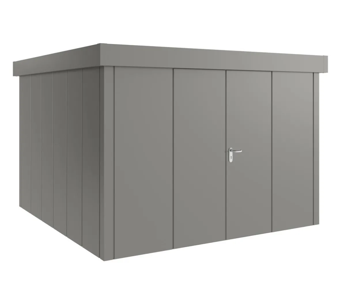 Hörmann Metallgerätehaus Juno JFD14 L-Sk Motiv Design mit Doppeltür, ca. B325/H222/T325 cm