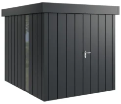 Hörmann Metallgerätehaus Juno JFD6 M-Sk Motiv Modern bodentiefes Fenster mit Doppeltür, ca. B229/H222/T277 cm