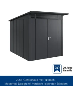 Hörmann Metallgerätehaus Juno JPD6 L-Sk Motiv Design mit Doppeltür, ca. B229/H232/T310 cm