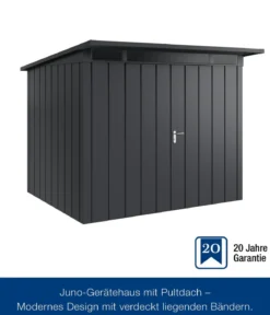 Hörmann Metallgerätehaus Juno JPD9 M-Sk Motiv Modern mit Doppeltür, ca. B277/H224/T262 cm