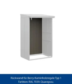 Hörmann Rückwand für Berry-Kaminholzregal Typ 1, ca. B117,3/H188 cm