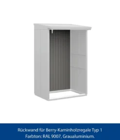 Hörmann Rückwand für Berry-Kaminholzregal Typ 1, ca. B117,3/H188 cm