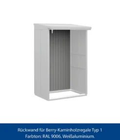 Hörmann Rückwand für Berry-Kaminholzregal Typ 1, ca. B117,3/H188 cm