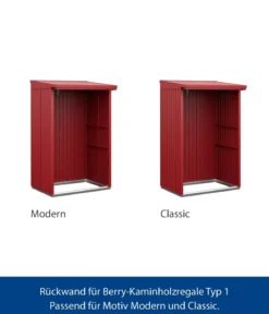 Hörmann Rückwand für Berry-Kaminholzregal Typ 1, ca. B117,3/H188 cm