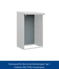 Hörmann Rückwand für Berry-Kaminholzregal Typ 1, ca. B117,3/H188 cm
