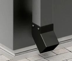 Hörmann Stahl-Regenfallrohr-Set, Graualuminium, 2 Stk.