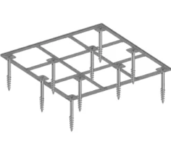 Hörmann Stahl-Schraubfundament für Gerätehaus Juno JSD/JFD 4/5/8, 10 Schrauben