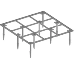 Hörmann Stahl-Schraubfundament für Gerätehaus Juno JSD 1-3, 7 Schrauben
