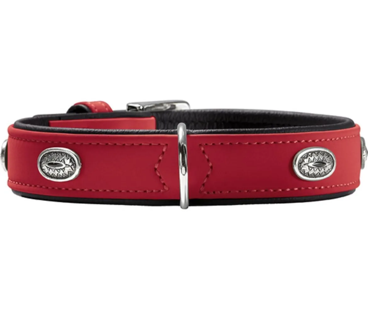 HUNTER® Hundehalsband Softie Stone, rot/schwarz