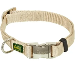 HUNTER® Hundehalsband Vario Basic Alu Strong, beige