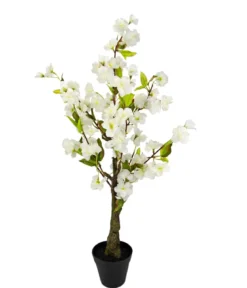 I.GE.A. Kunstpflanze Kirschbaum mit weißen Blüten im Topf, ca. H78 cm