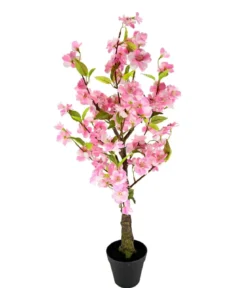I.GE.A. Kunstpflanze Kirschbaum mit rosa Blüten im Topf, ca. H78 cm