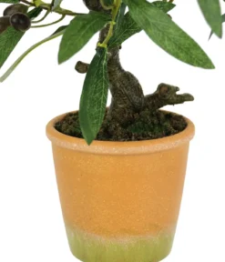 I.GE.A. Kunstpflanze Olive mit schwarzen Oliven, im Topf, ca. H57 cm