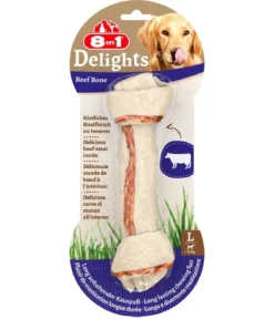 8in1 Hundesnack Delights Beef Bone, L