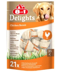 8in1 Hundesnack Delights Chicken Bones XS, 21 Stk.
