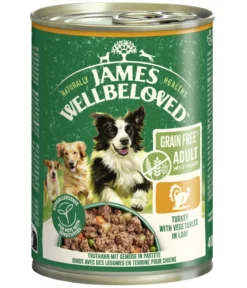 James Wellbeloved Nassfutter für Hunde Grainfree Adult, Truthahn in Pastete