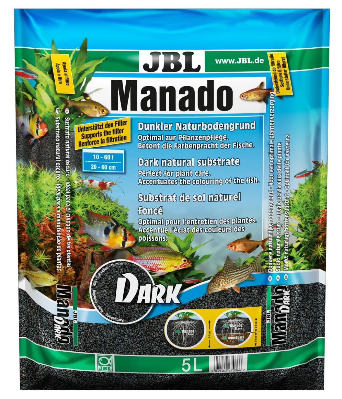 JBL Aquarium Bodengrund Manado Dark