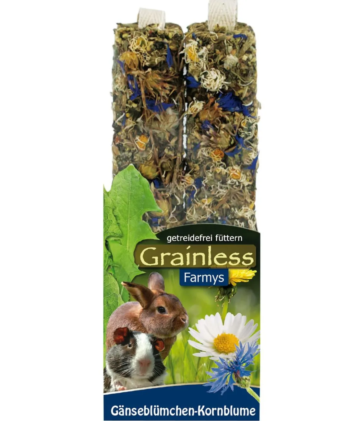JR FARM Nagersnack Grainless Farmys Gänseblümchen-Kornblume