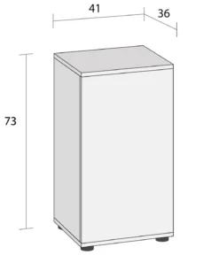 JUWEL® AQUARIUM Unterschrank Vio Cube 54, ca. B41/H73/T36 cm