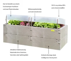 Juwel Hochbeet Timber Anzucht-Set 2in1, ca. B130/H52/T60 cm
