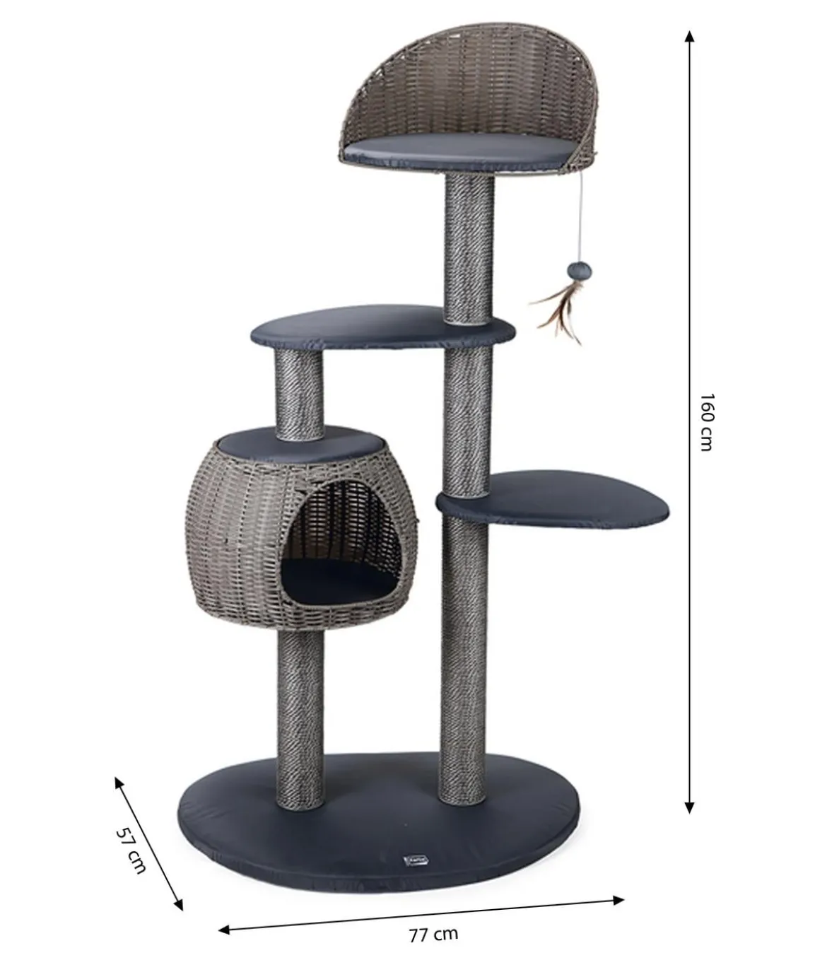 Karlie Outdoor-Kratzbaum Misty, grau, ca. B77/H160/T57 cm